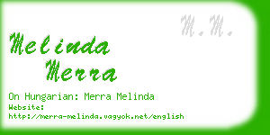 melinda merra business card